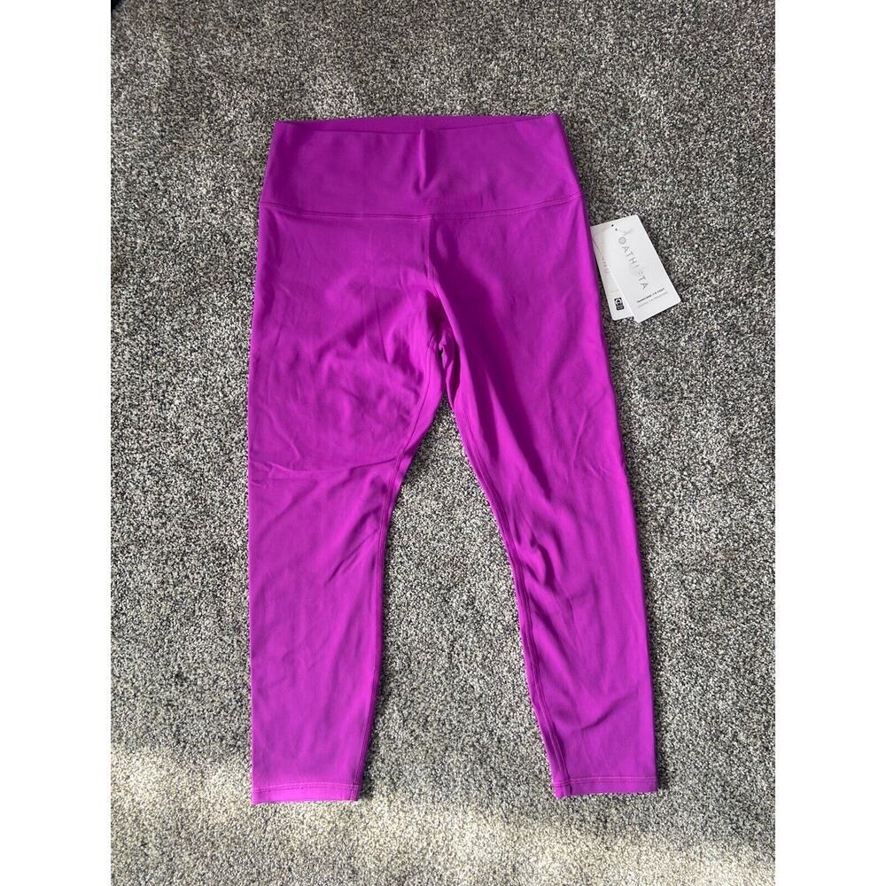 Women’s Athleta Transcend 7/8 Leggings High Rise Size Large NWT Jazzy Purple - Picture 4 of 8